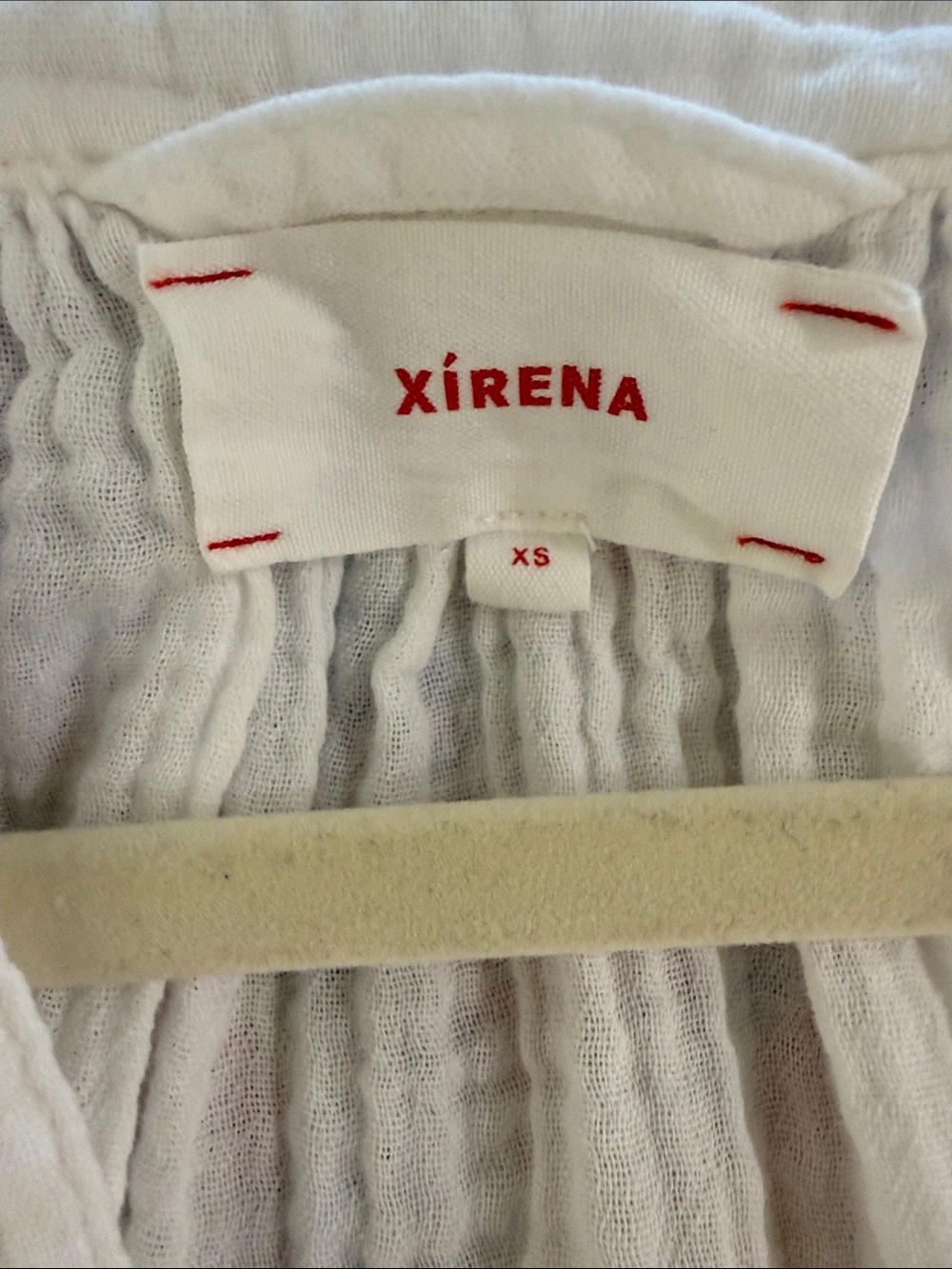 XiRENA White Gauze Button-Front Midi Dress with Tie Waist - Picture 3 of 5